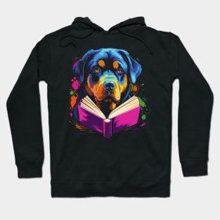 Rottweiler Reads Book Hoodie